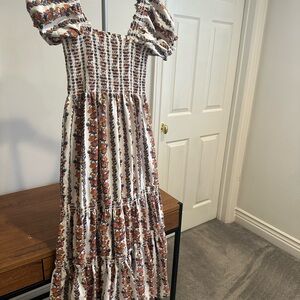 House of Harlow 1960 Floral Smocked Dress